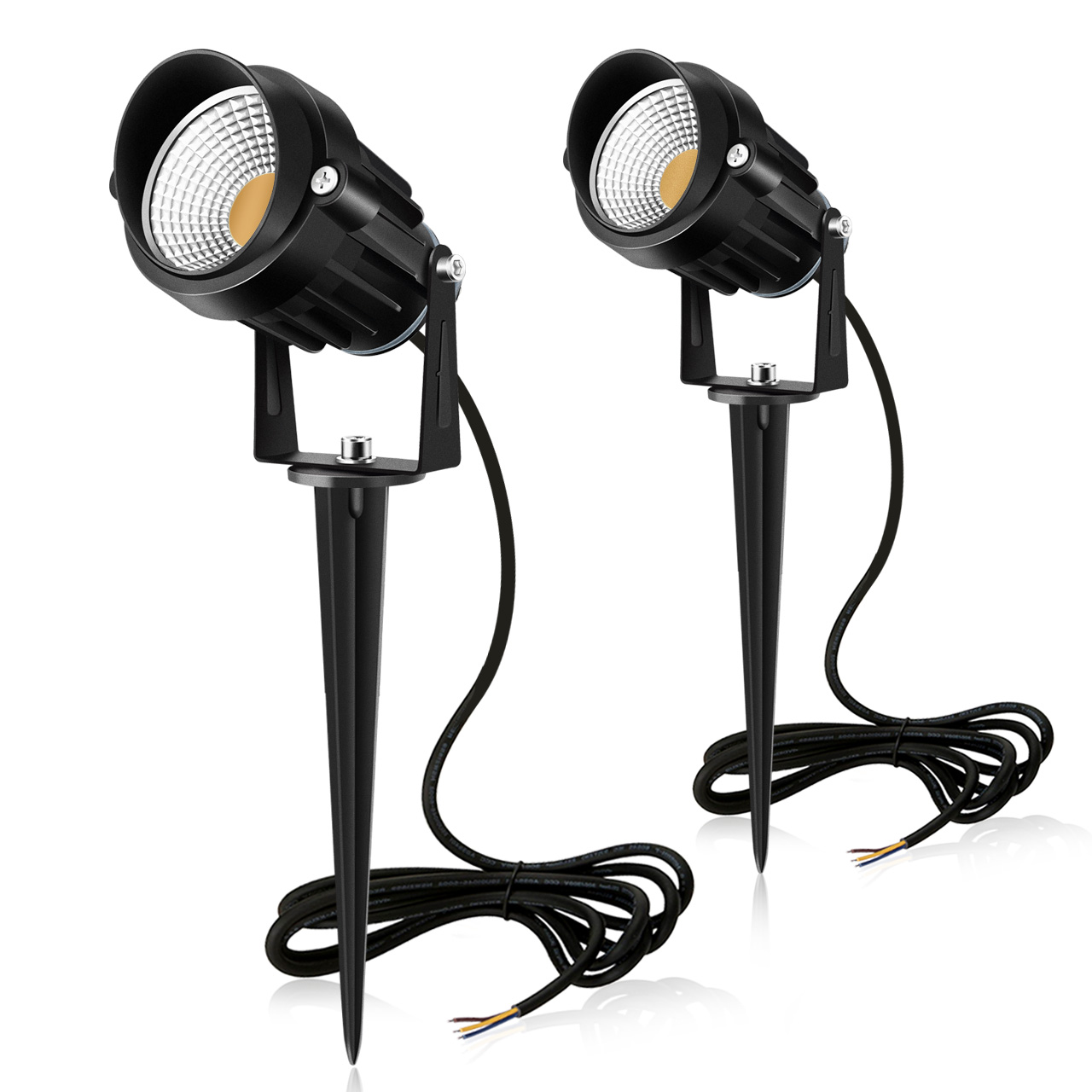 MEIKEE 7W 12 Pack LED Landscape Lights with Connectors, IP66 Waterproof, 12 