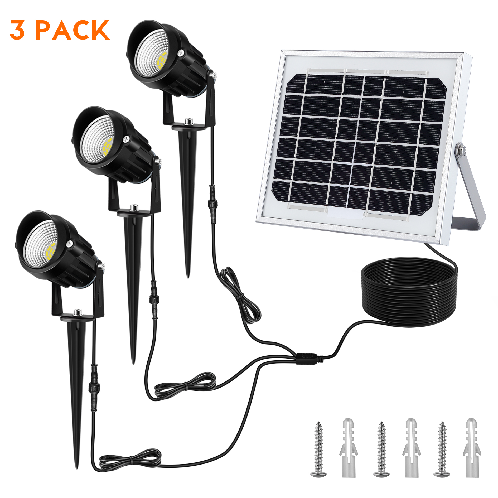 Solar Spotlights Landscape Outdoor 3 in 1